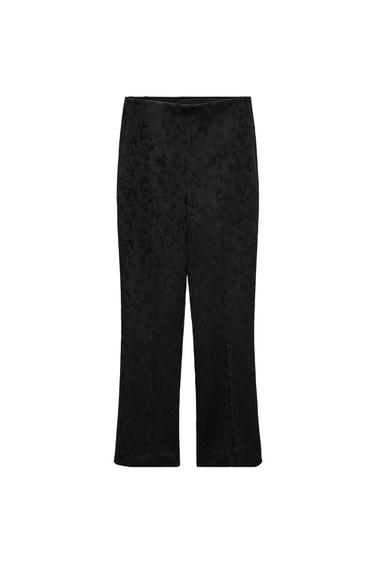 FLARED JACQUARD TROUSERS