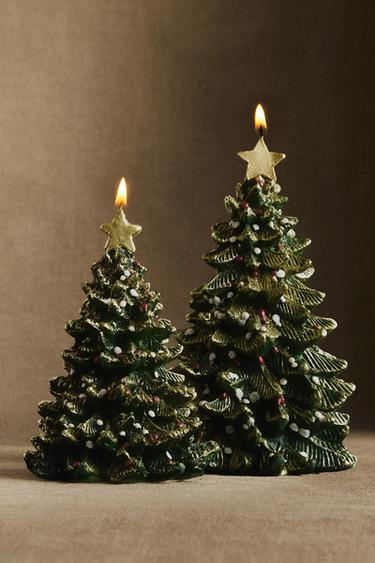 BOUGIE SAPIN DÉCORÉ NOËL - Vert de Zara - Image 4
