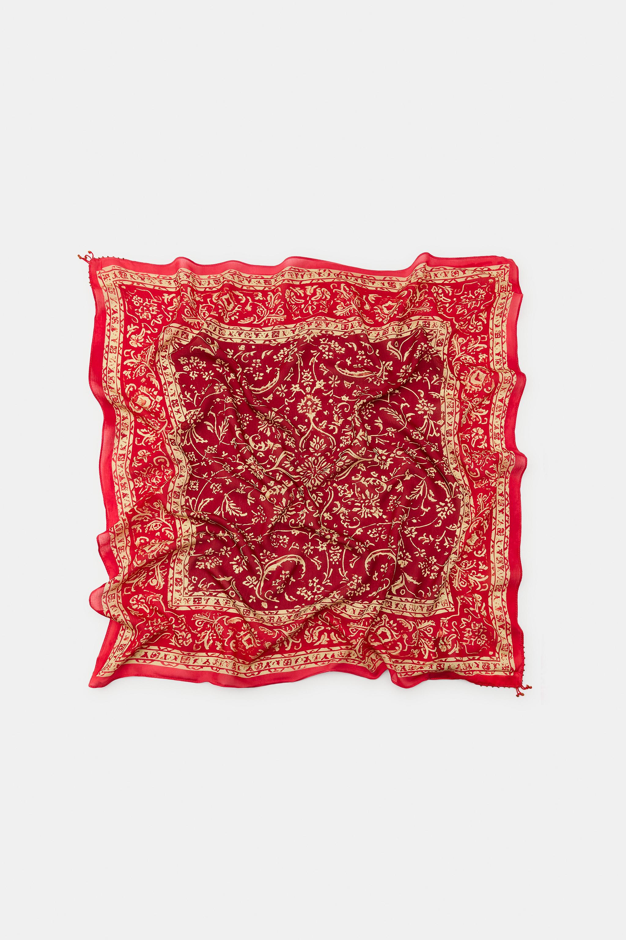 FOULARD EN SOIE À IMPRIMÉ FANTAISIE