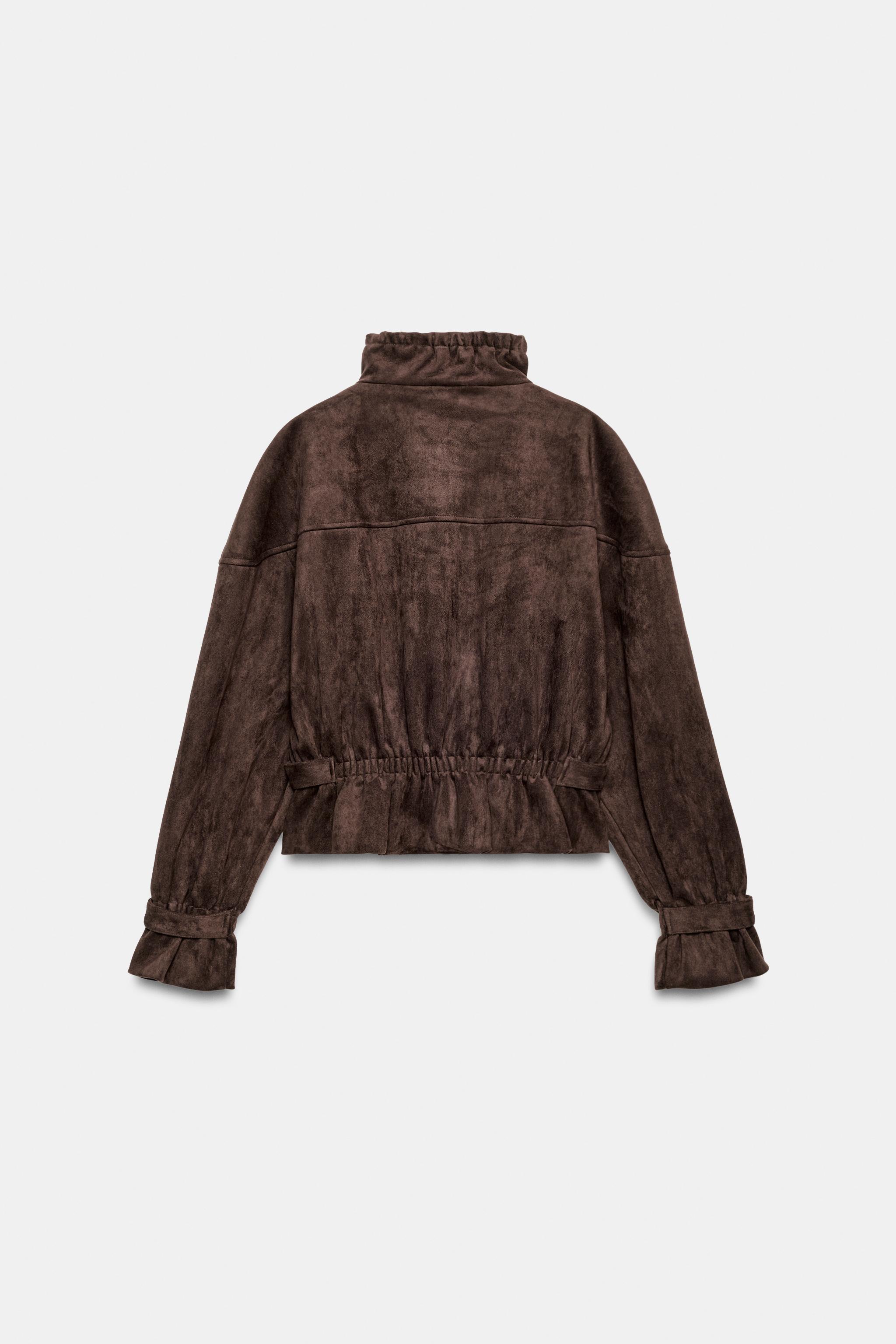 Zara Suni Süet Ceket görsel 8