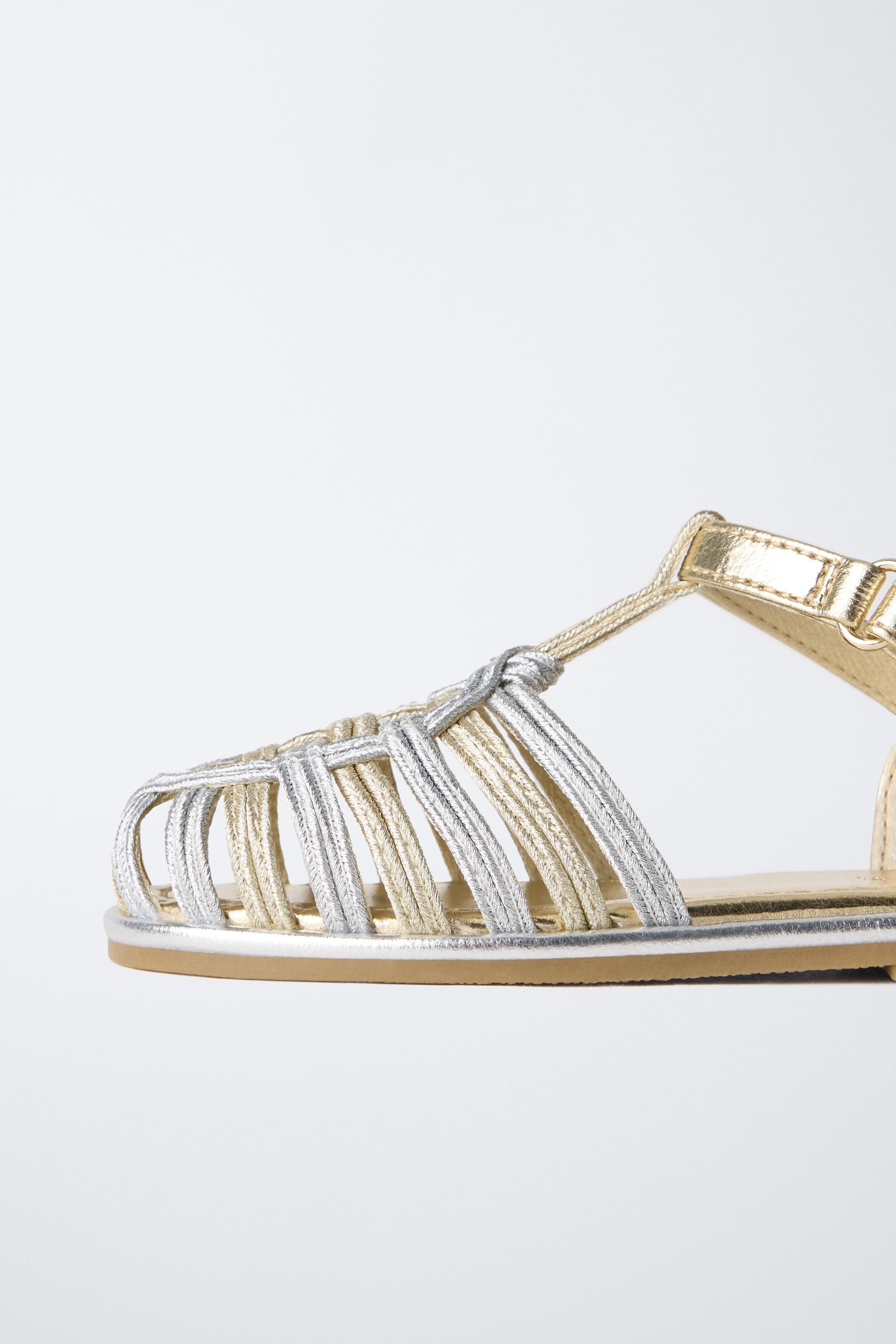 Детские сандалии Zara METALLIC SANDALS — фото 7