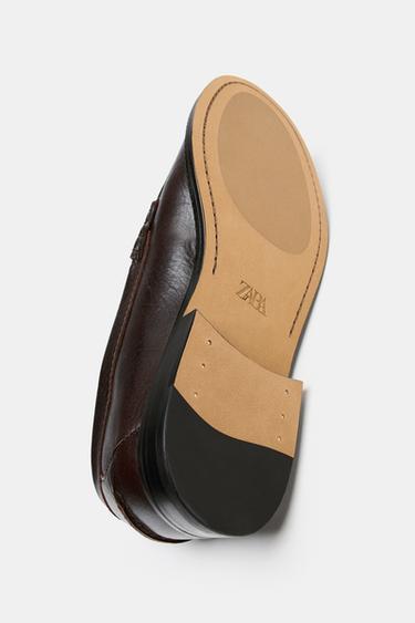 MOCASSINS EN CUIR ÉDITION LIMITÉE - Marron de Zara - Image 7