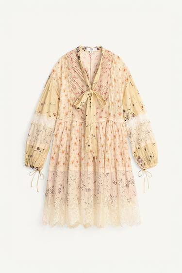 LIMITED EDITION PRINTED PATCHWORK DRESS - Printed by Zara