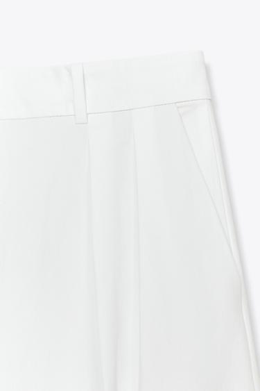 PANTALON À PINCES EFFET TECHNIQUE ZW COLLECTION - Blanc cassé de Zara - Image 8
