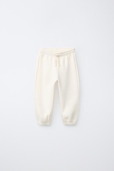 Zara HEART POCKET PANTS - Ecru