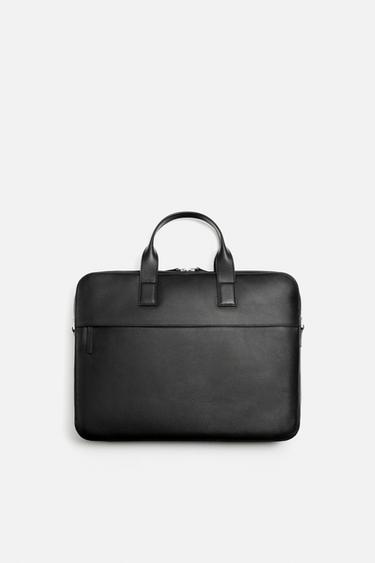 Sac Ordinateur Zara MALLETTE EN CUIR Noir ZARA France