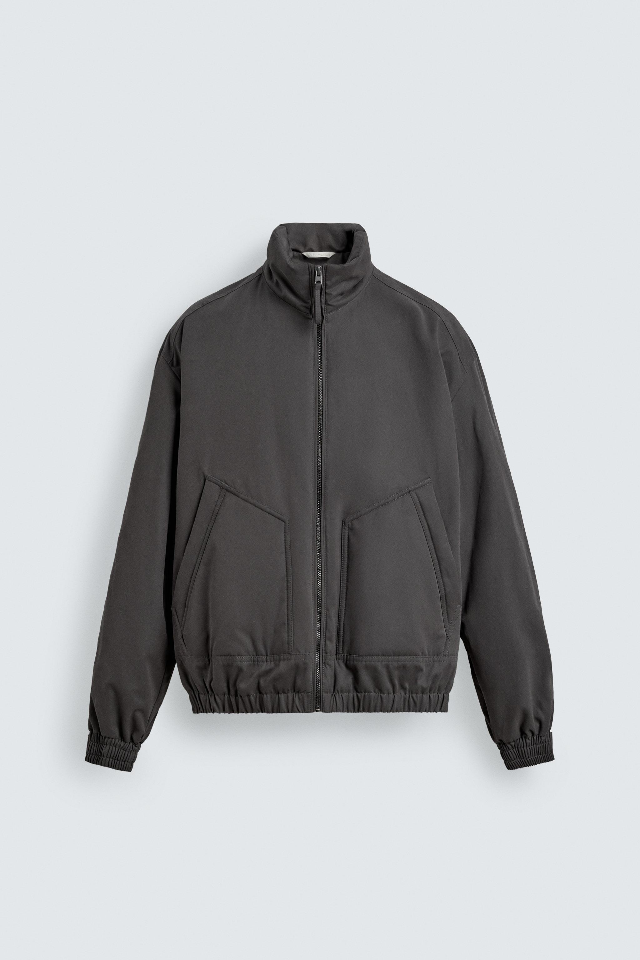 テクニカルキルティングジャケット - チャコールグレー | ZARA Japan