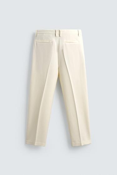 LIMITED EDITION FLANNEL PLEATED TROUSERS - White by Zara - Image 7