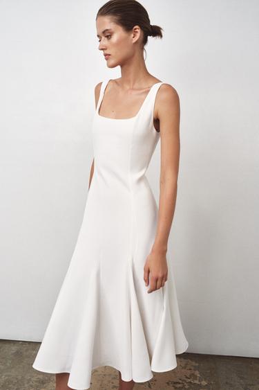 ROBE MIDI ZW COLLECTION - Écru de Zara - Image 3