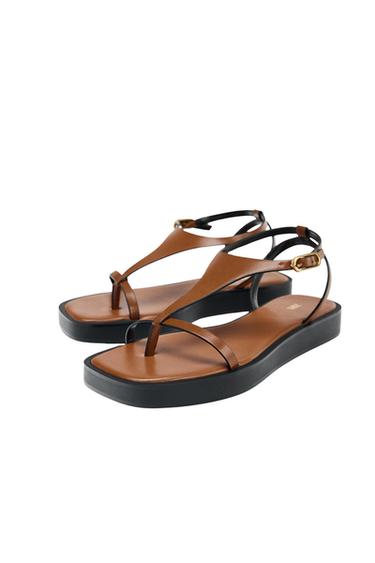 SADALIA PLATAFORMA TIRAS - Marrón de Zara