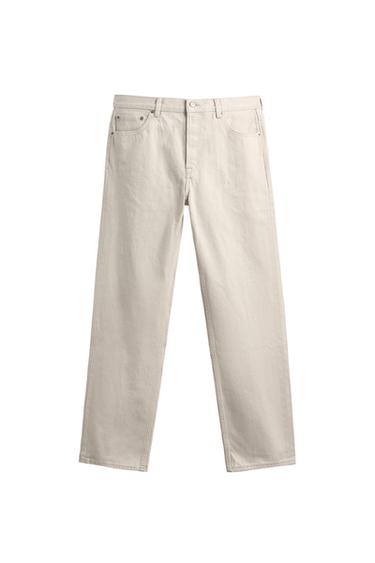 JEANS STRAIGHT FIT - Blanco roto de Zara