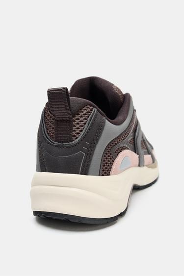 COLOUR BLOCK TRAINERS - Brown by Zara - Image 4