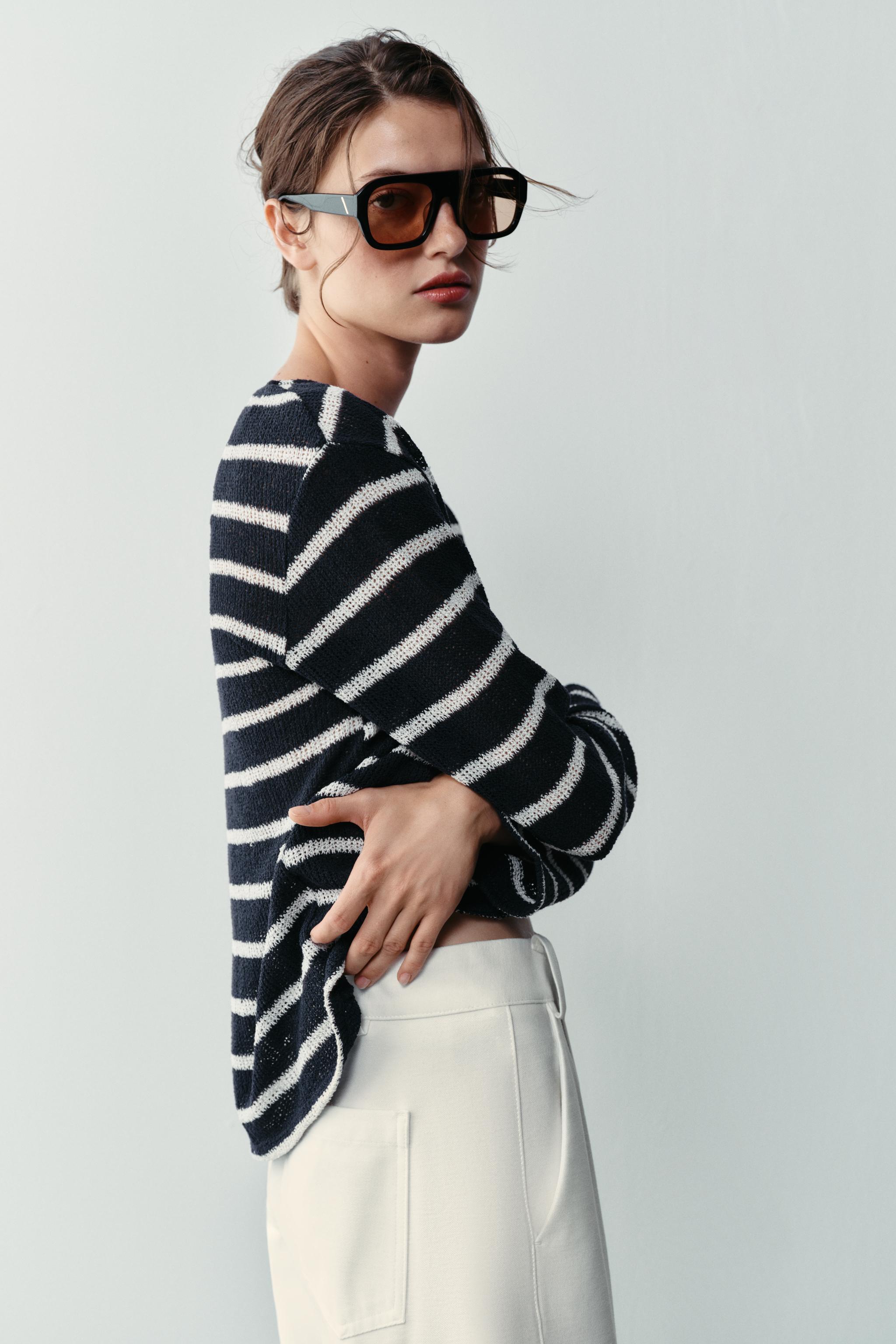 STRIPED HENLEY T-SHIRT