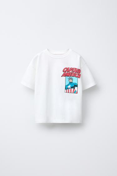 T-SHIRT MIT CAPTAIN AMERICA-PRINT © MARVEL - Cremefarben von Zara