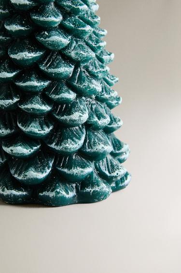 SNOWY CHRISTMAS FIR TREE CANDLE - Green by Zara - Image 3