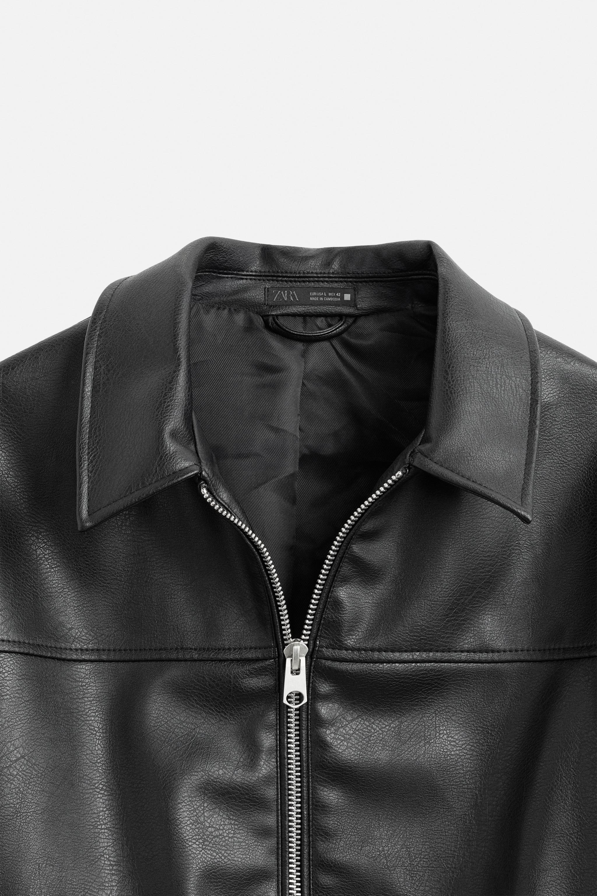 フェイクレザー ジャケット - ブラック | ZARA Japan / 日本