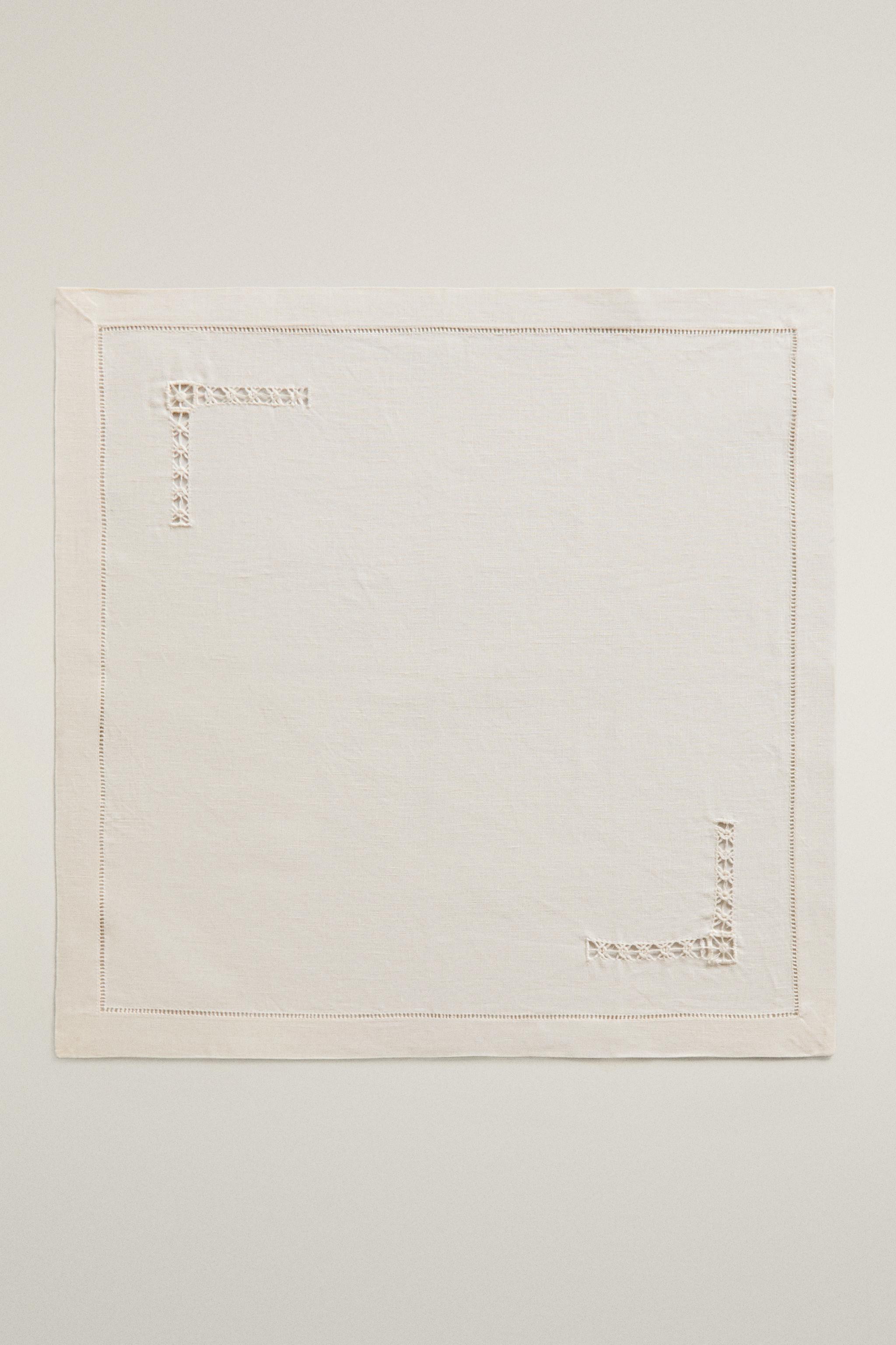 HEMSTITCHED LINEN NAPKIN PACK (PACK OF 2)