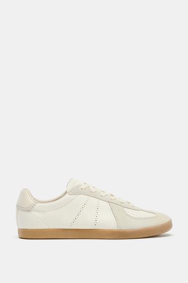 DEPORTIVO PIEL - Blanco Crudo de Zara