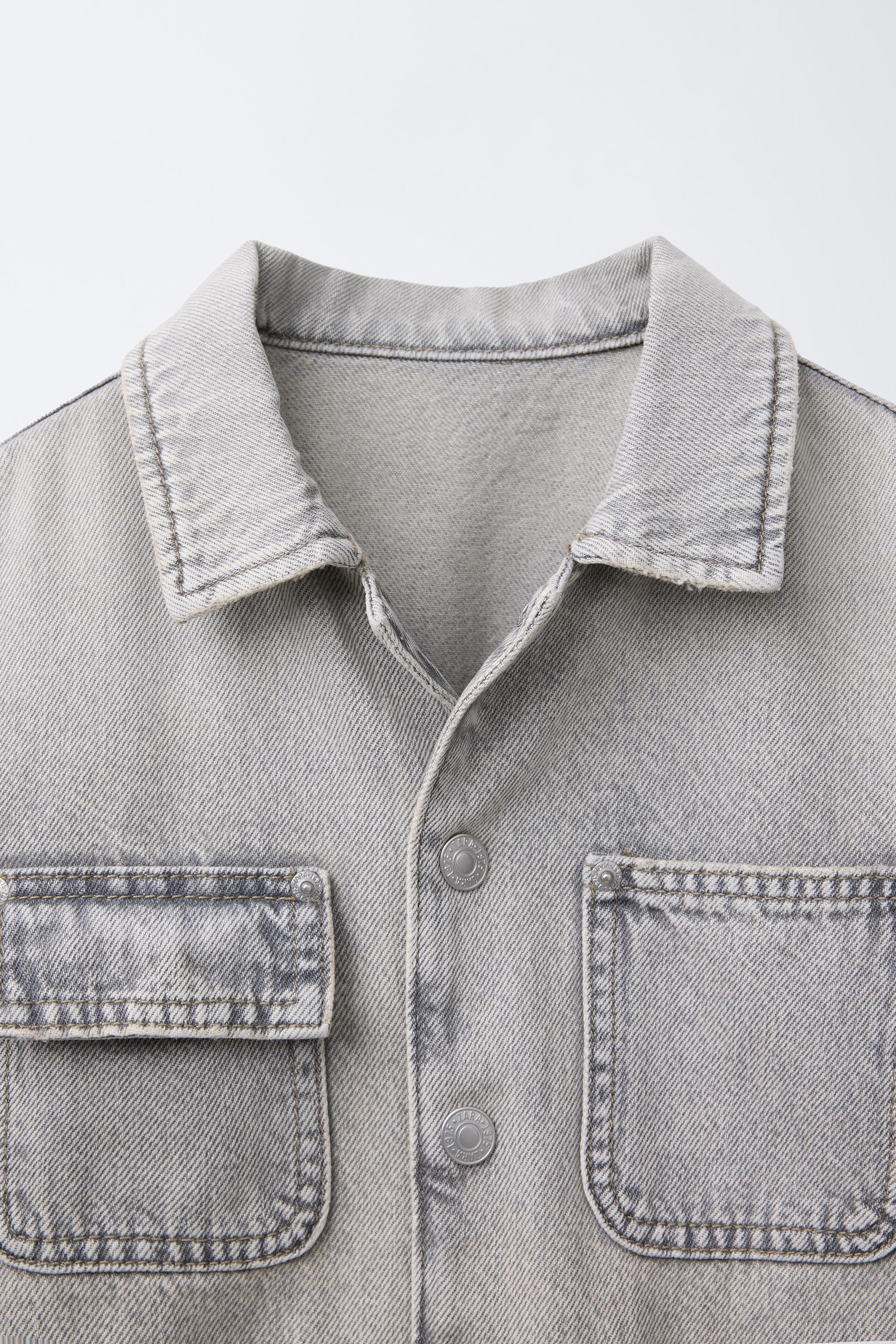 安心★関税込み★ZARA★WASHED OVERSHIRT WITH POCKET WASHED POCKET OVERSHIRT - Blue | ZARA United States