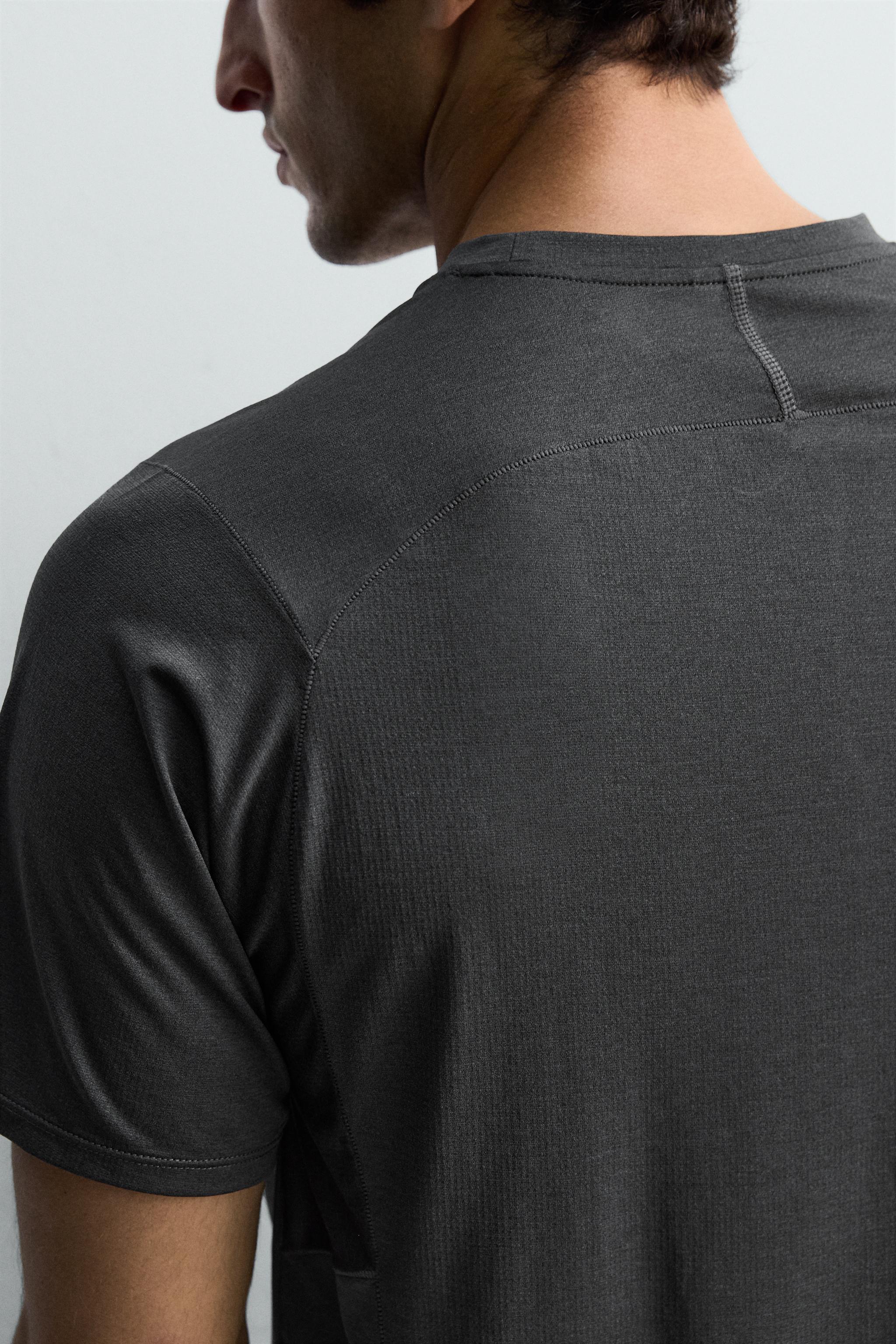 Zara DOKULU TEKNİK T-SHIRT görsel 5