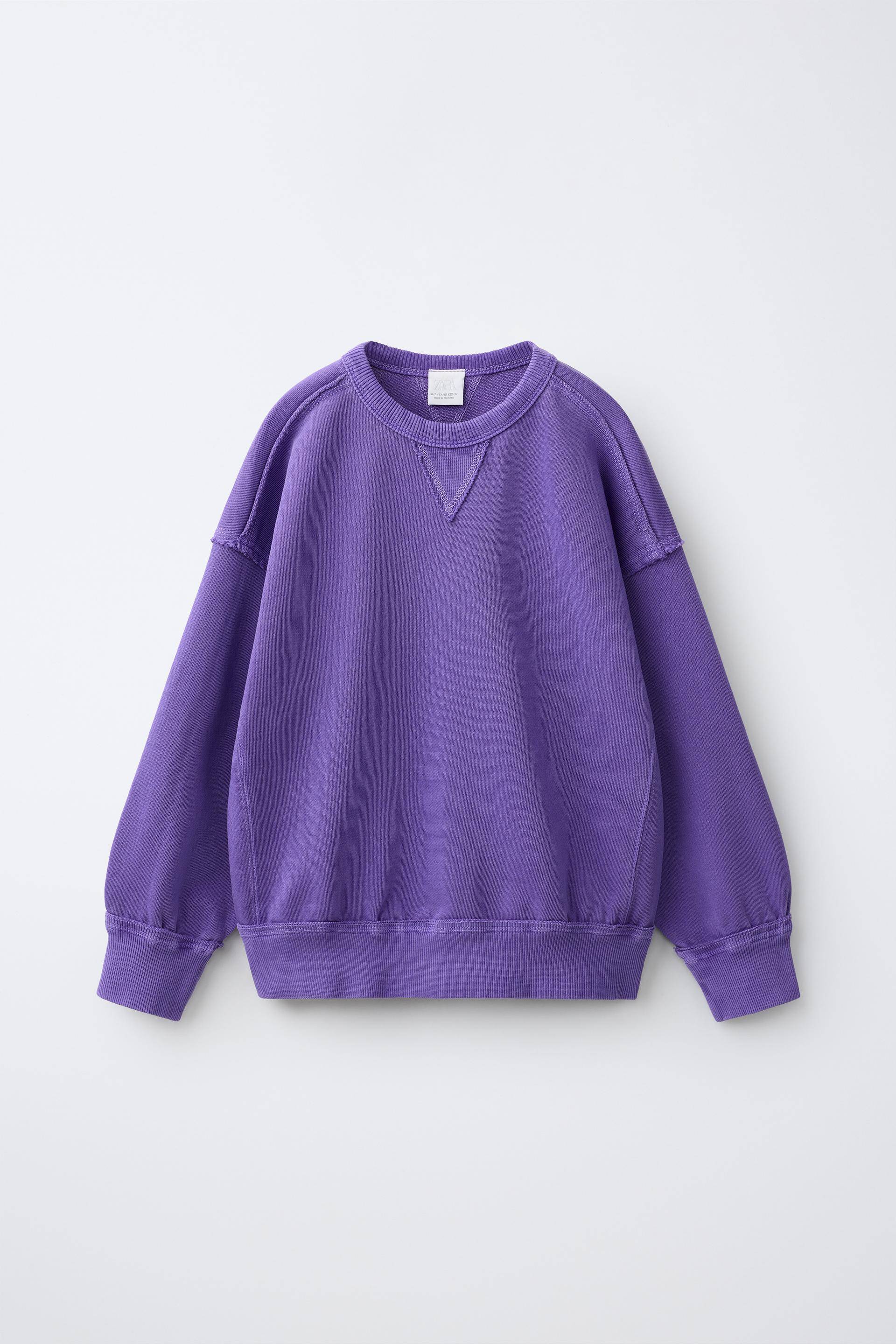 Plain Sweatshirt With Seam Details