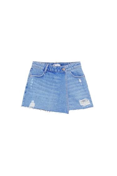 FALDA BERMUDA DENIM ROTOS