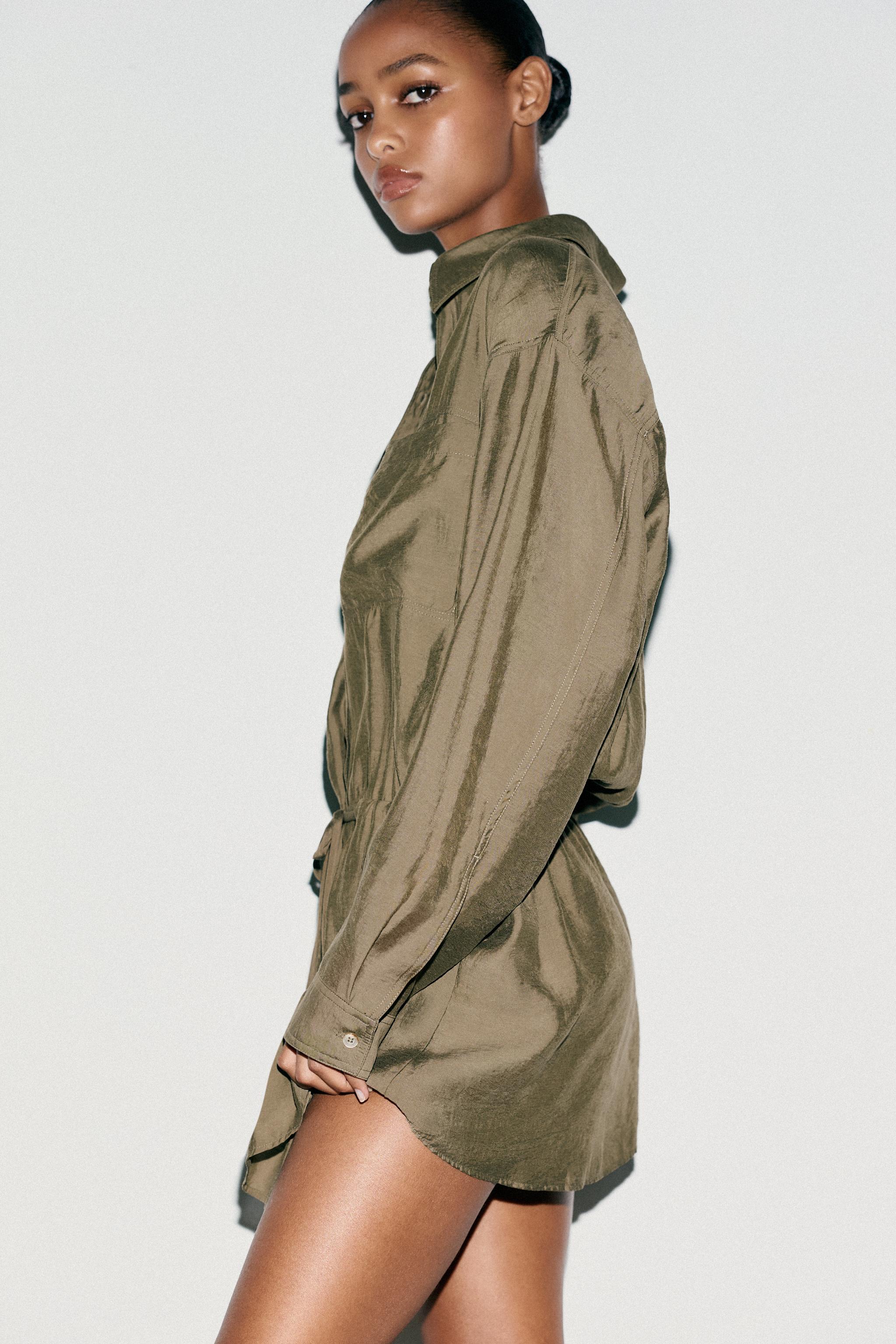 FLUID SHORT SHIRT DRESS