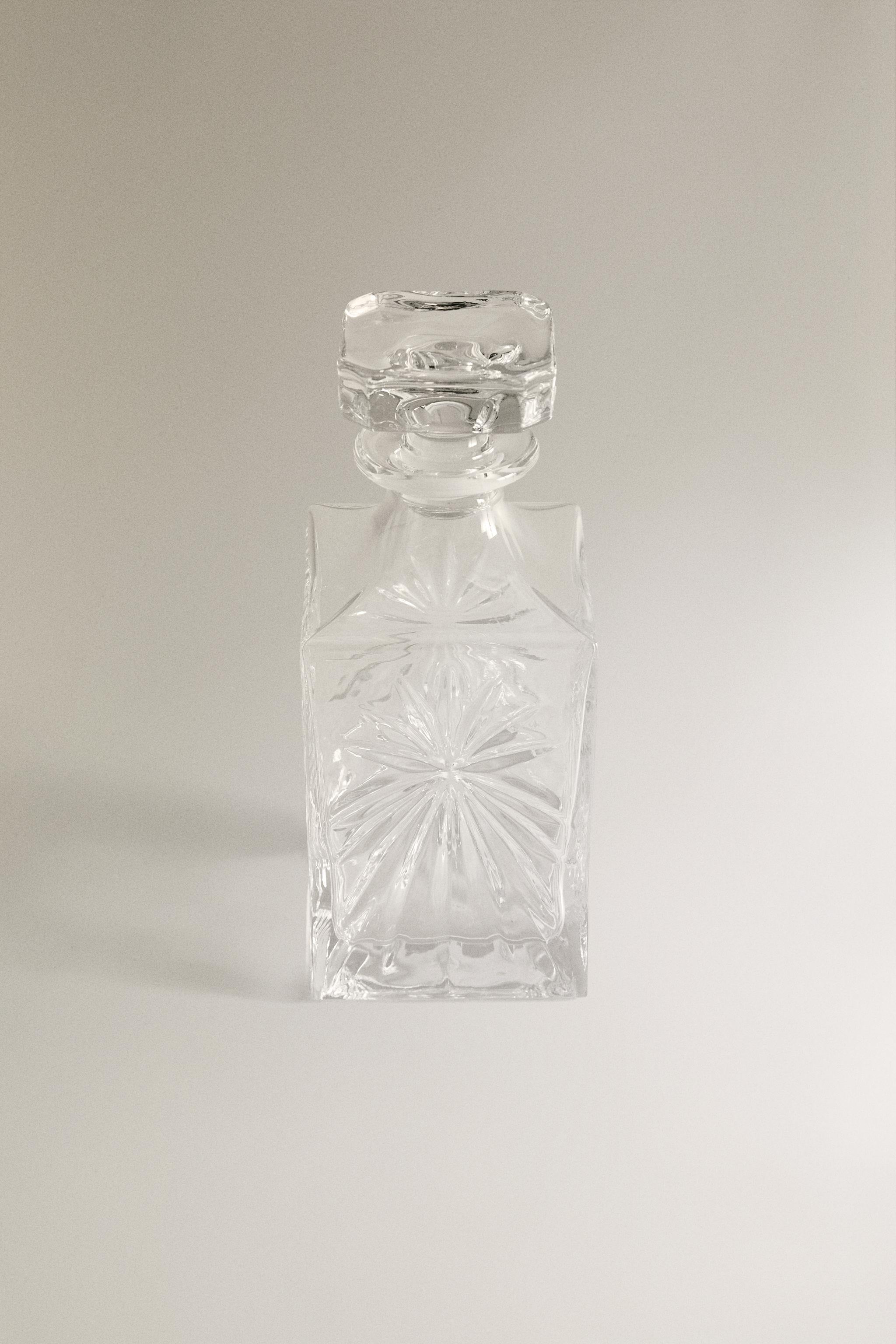 CRYSTALLINE BOTTLE WITH RAISED DESIGN - Transparent | ZARA United