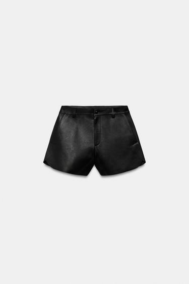 ZW COLLECTION LIMITED EDITION LEATHER SHORTS - Black by Zara - Image 6