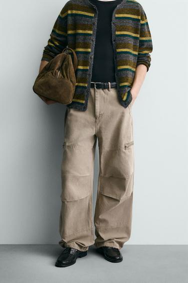 PANTALÓN CARGO PARACHUTE - Gris de Zara