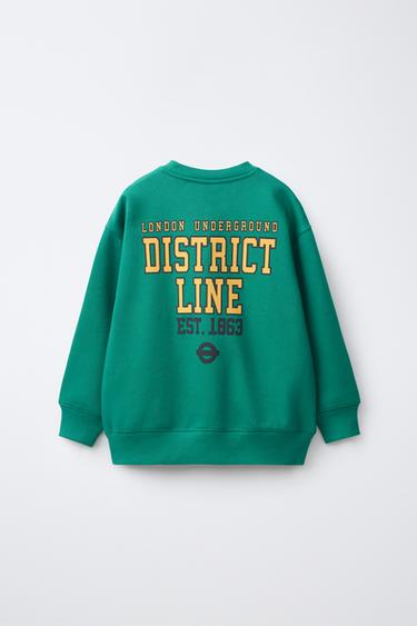 WIMBLEDON PARK TRANSPORT FOR LONDON © TEXT SWEATSHIRT — Green 2
