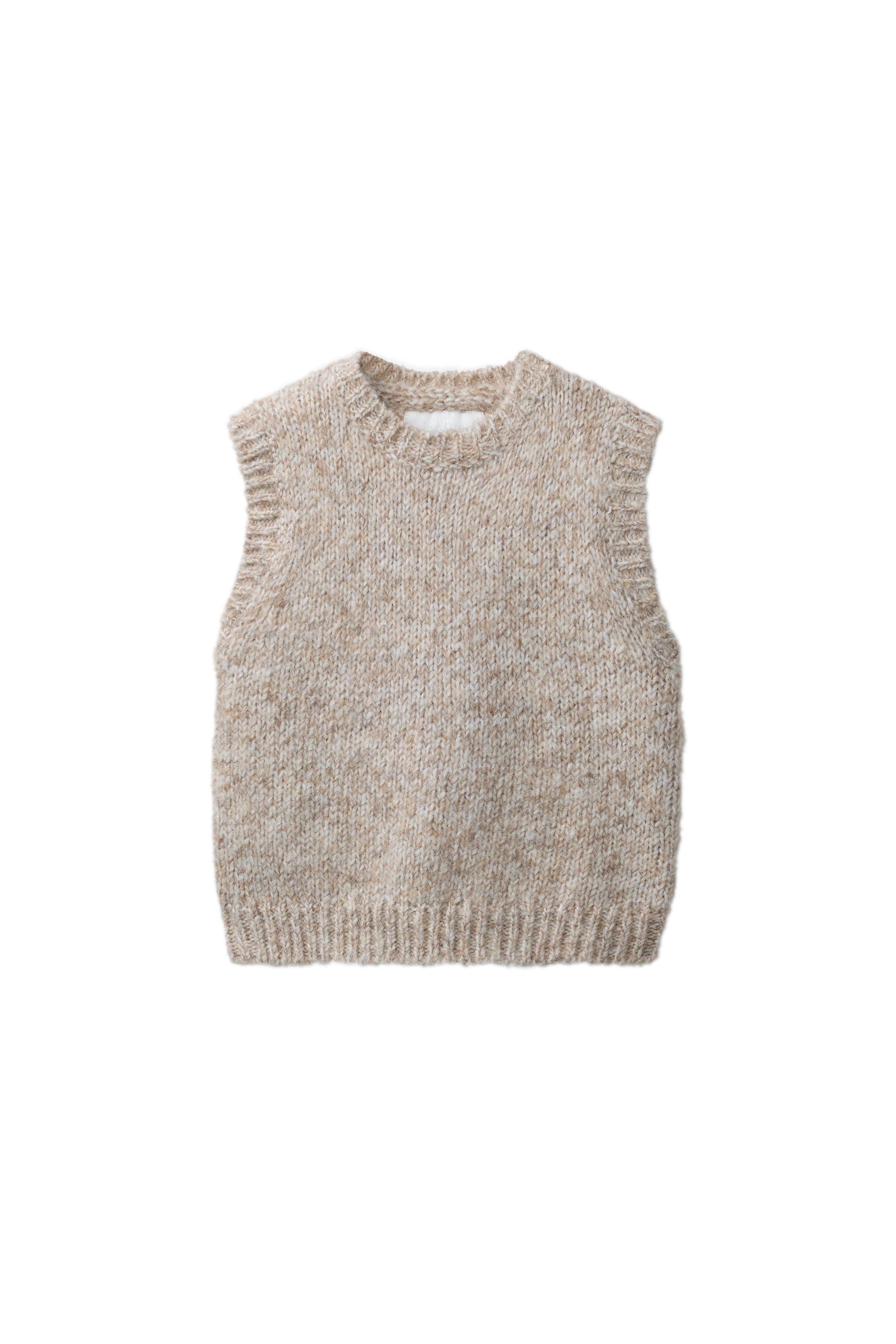KNIT VEST - Tan marl | ZARA South Africa