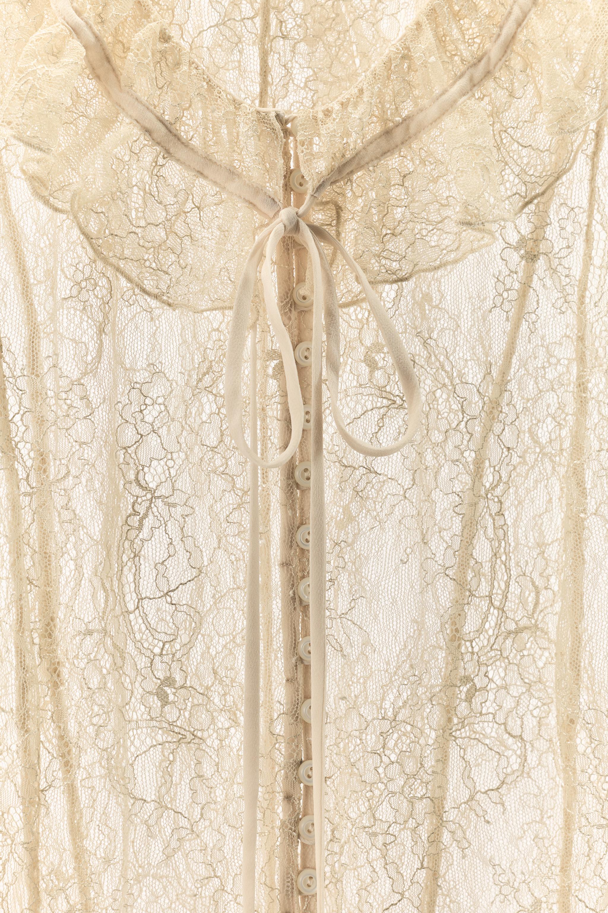 LACE BUTTON SHIRT ZW COLLECTION LIMITED EDITION