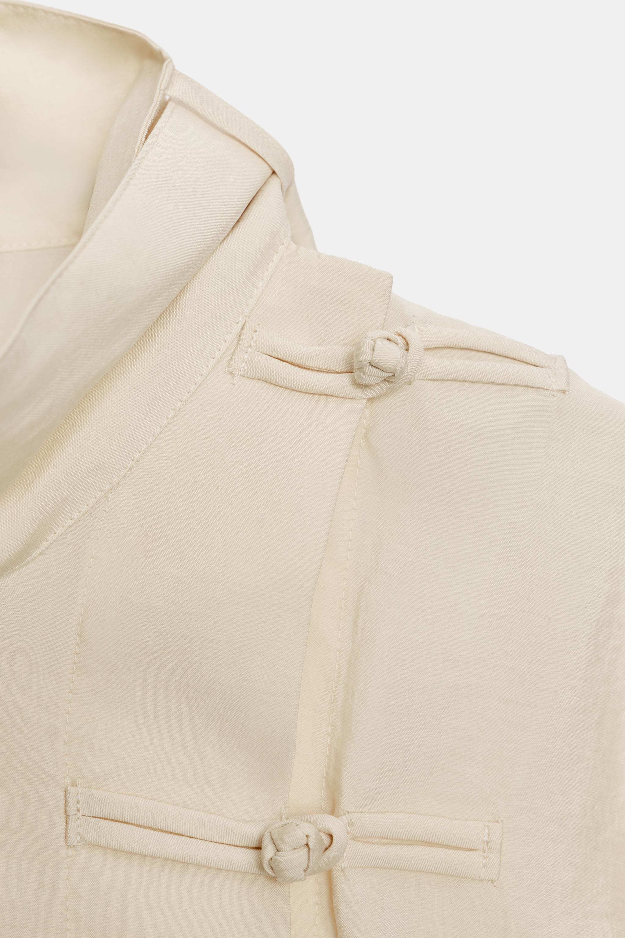 Zara ZW COLLECTION SÜSLÜ DÜĞMELİ BLUZ görsel 8