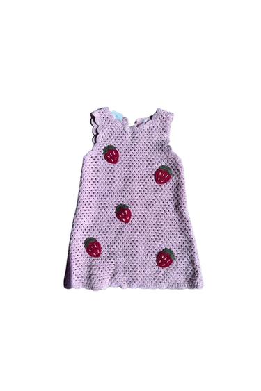 KNITTED DRESS WITH STRAWBERRIES