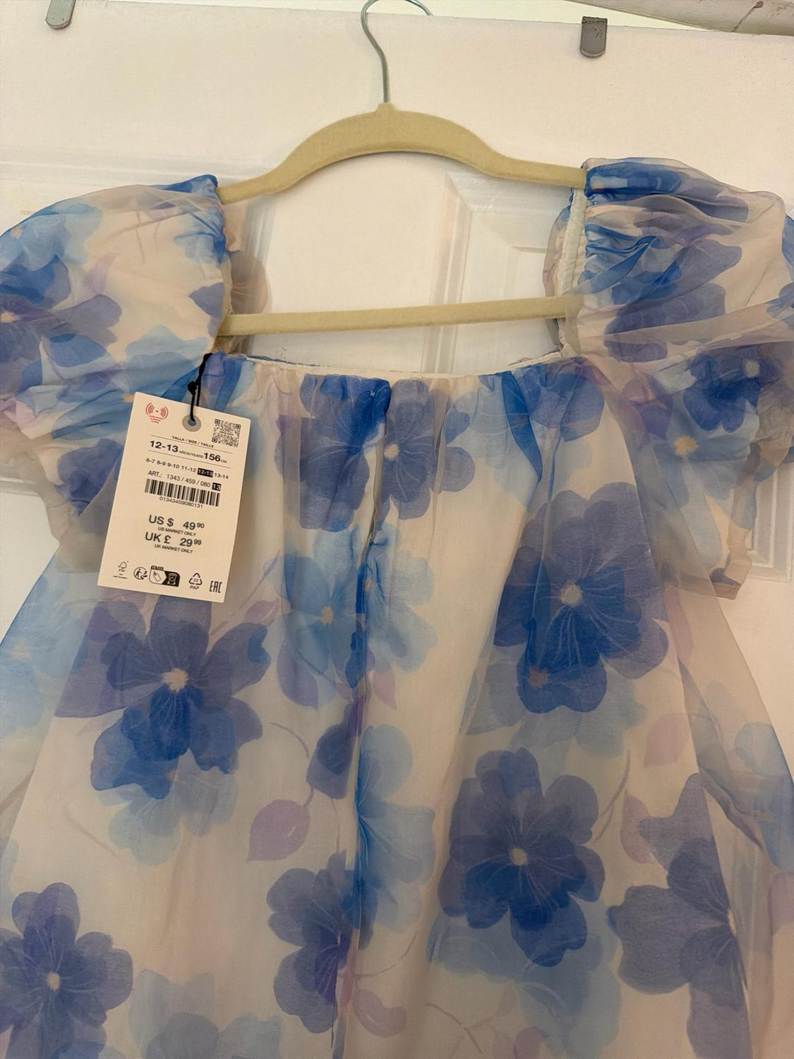 VESTIDO ORGANZA ESTAMPADO FLORES - Image 3
