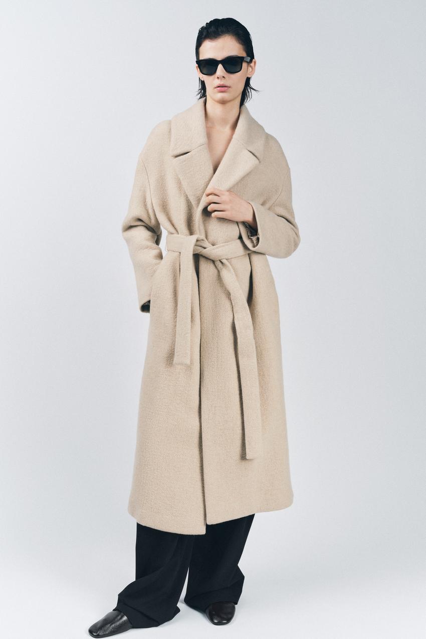カシミヤ100%コート ZW COLLECTION - ベージュ | ZARA Japan / 日本