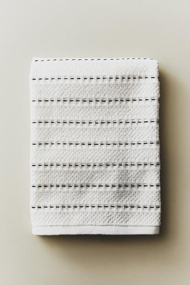 TORCHON DE CUISINE COTON ÉPONGE - noir/jaune de Zara - Image 4