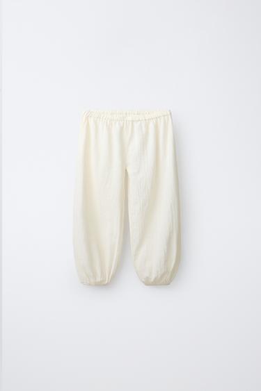 2-6 YEARS/ EMBROIDERED FLOWER PYJAMAS - Ecru by Zara