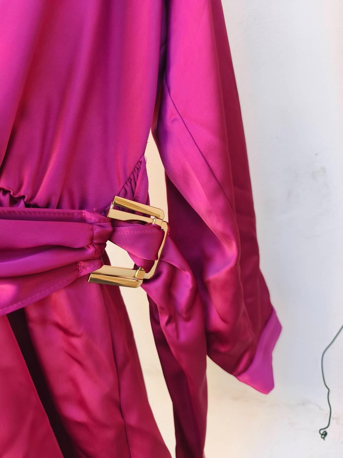 SATINY PLAYSUIT WITH BUCKLE - Image 3