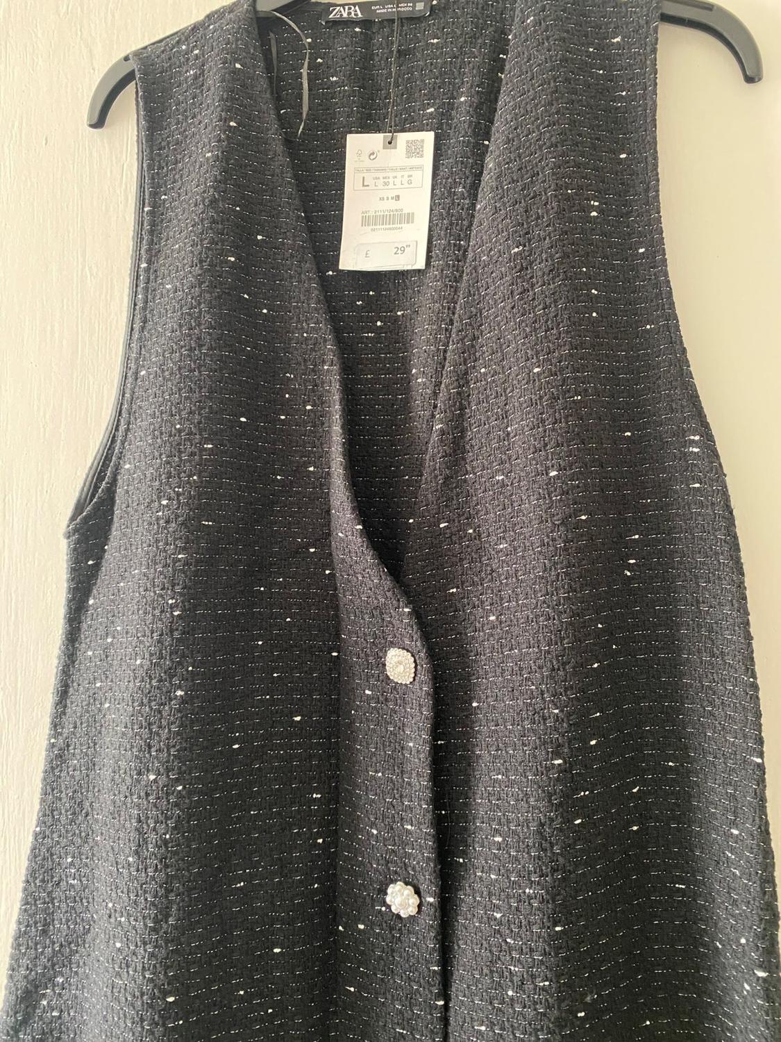 PINAFORE DRESS WITH RHINESTONE BUTTON - Image 2
