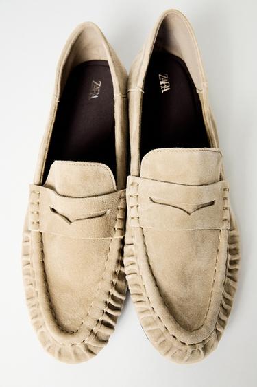 MOCASÍN SOFT ANTE - ARENA/MARRÓN de Zara