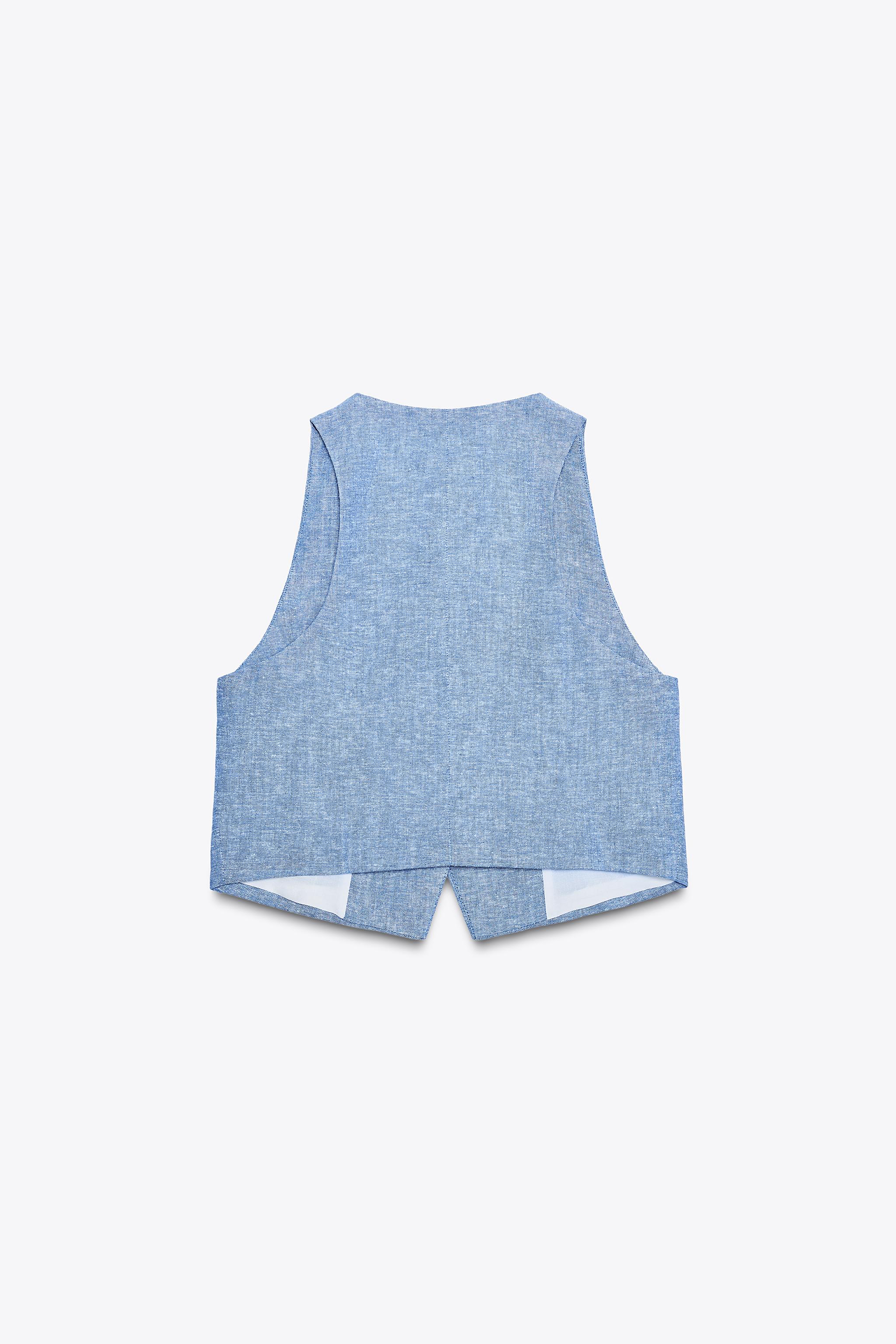 GILET CROISÉ EN LIN