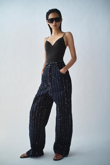LIMITED EDITION FRAYED JEANS - Blue / Indigo by Zara