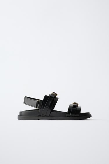BUCKLE SANDALS - Black by Zara
