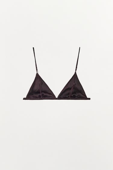 SOUTIEN-GORGE TRIANGLE TEXTURÉ - Chocolat de Zara - Image 4