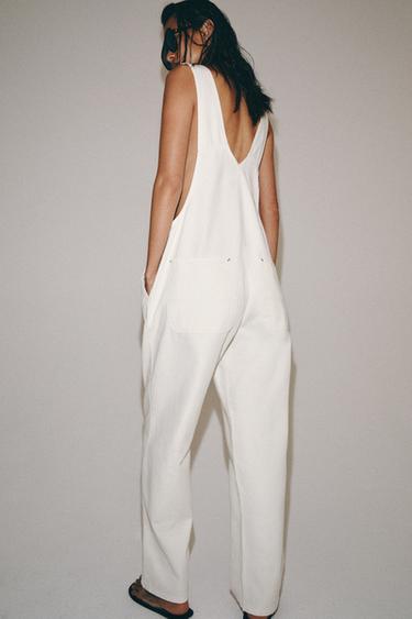 COMBINAISON EN DENIM ZW COLLECTION - Blanc de Zara - Image 2