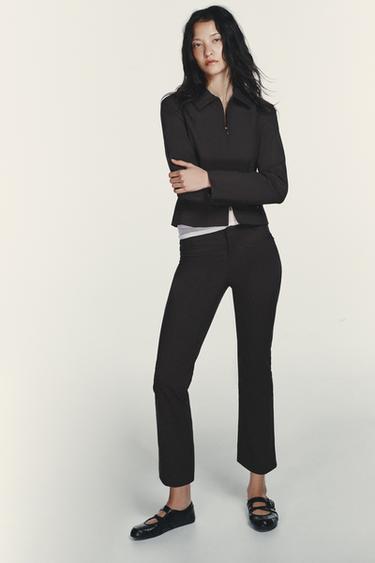 PANTALÓN FLARE BOLSILLOS - Marrón de Zara