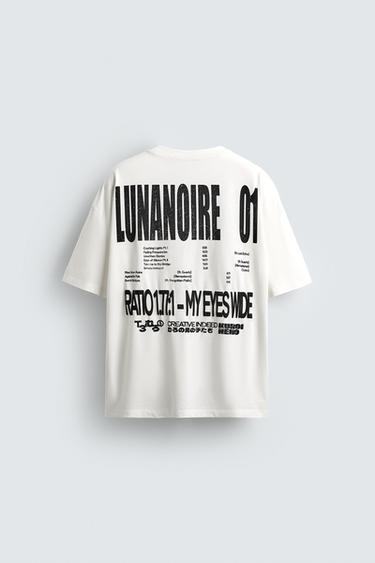 T-SHIRT WITH GRAPHIC TEXT - White de Zara - Image 8
