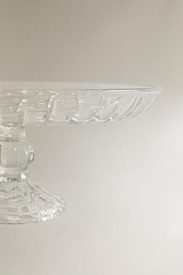 GLASS SERVING DISH WITH RAISED DIAMOND DESIGN - 990 by Zara - Image 4